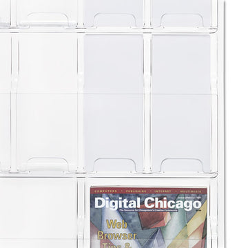 Safco® Reveal Clear Literature Displays, 18 Compartments, 30w X 2d X 45h, Clear freeshipping - TVN Wholesale